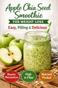 Apple Chia Seed Smoothie for Weight Loss Easy, Filling & Delicious