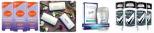Body Odor Deodorants Comparison