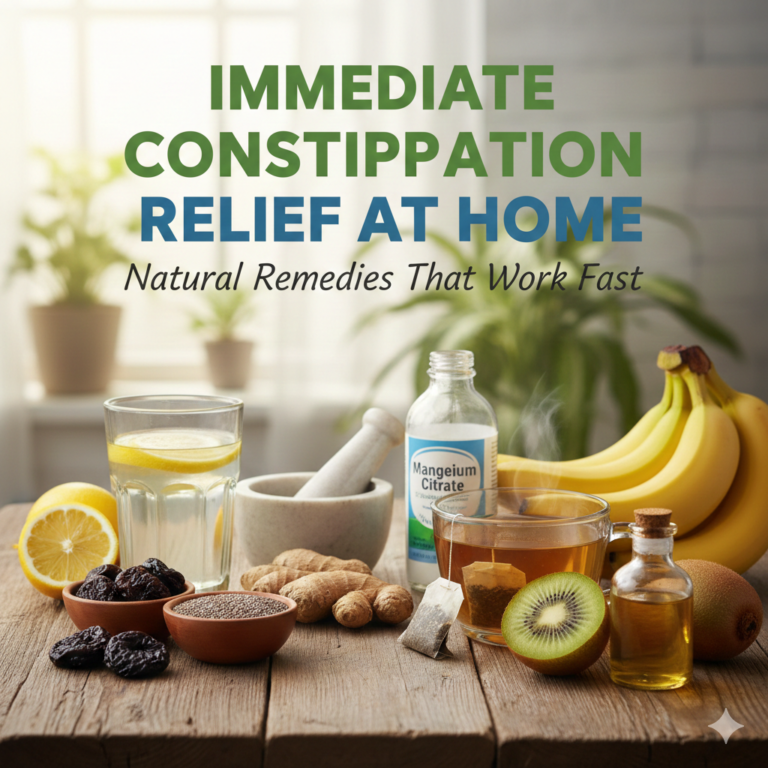 Immediate Constipation Relief at Home: Natural Remedies That Work Fast