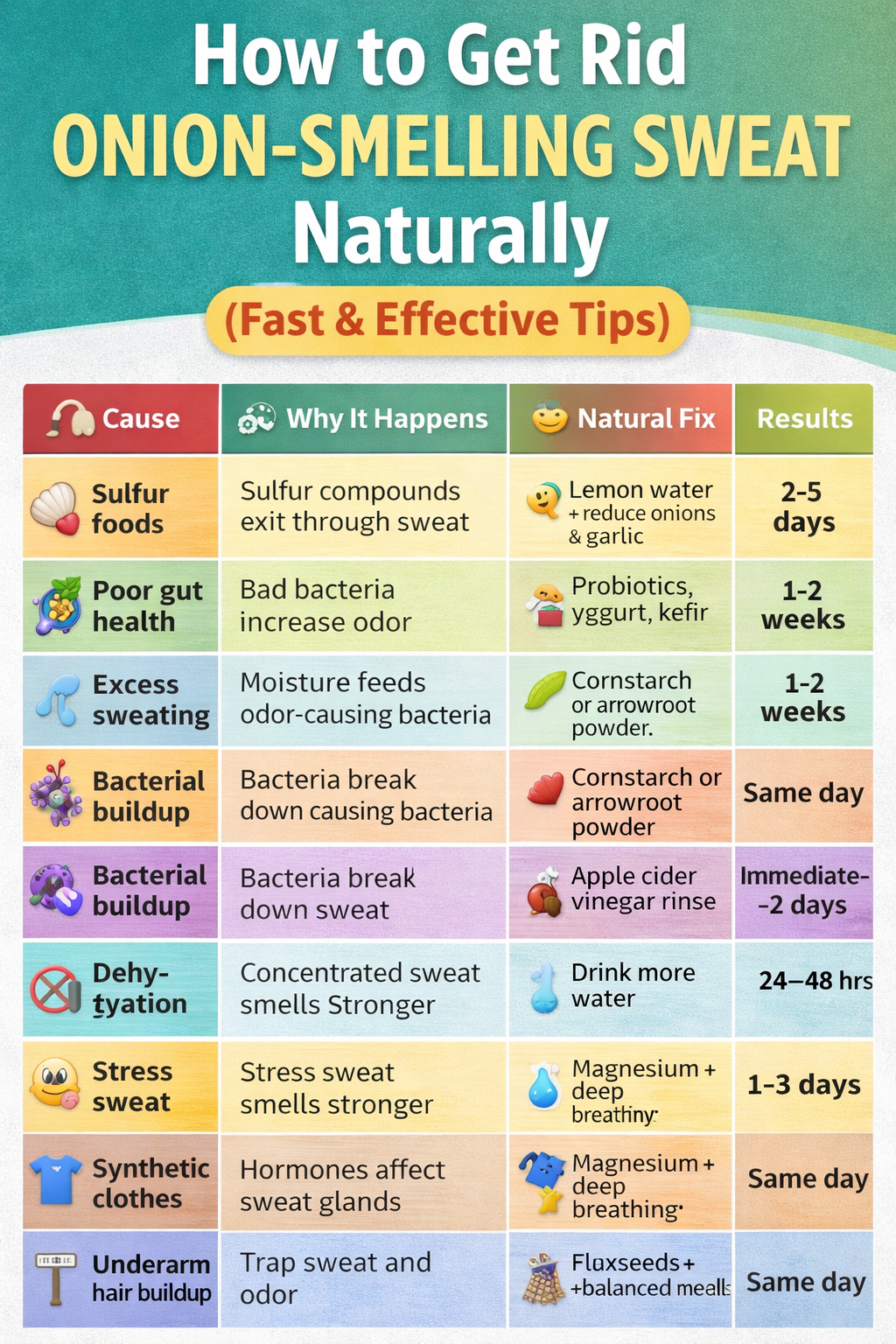 How to Get Rid of Onion Smelling Sweat Naturally