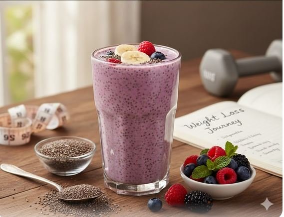 Smoothie with Chia Seeds for Weight Loss