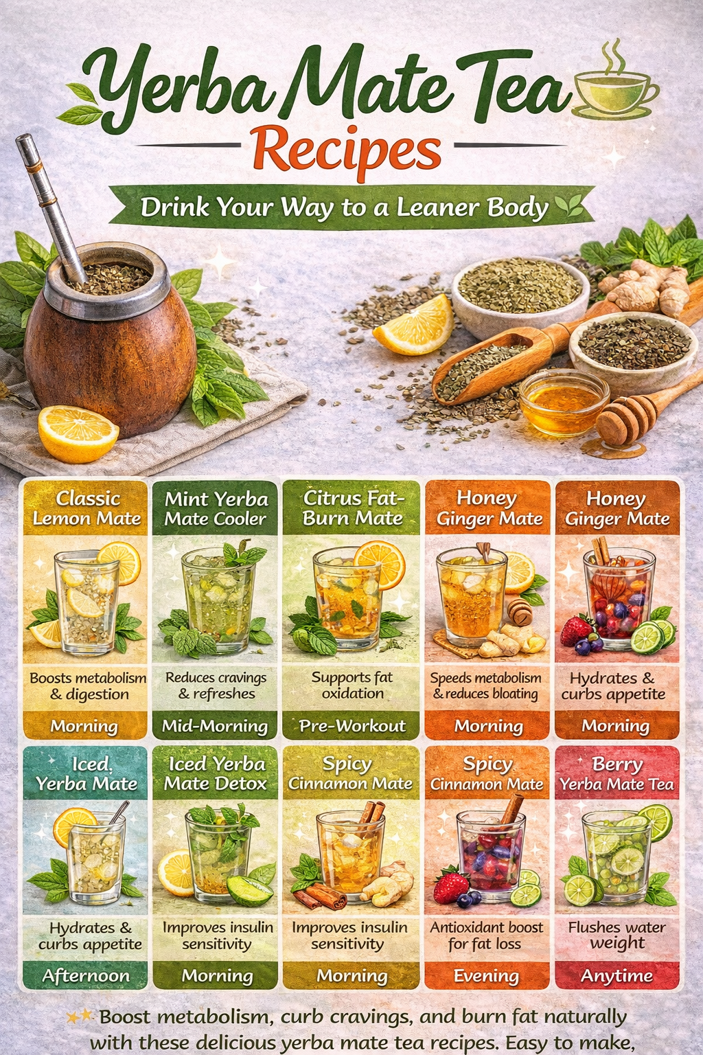 Yerba Mate Tea Recipes for Fat Loss: Drink Your Way to a Leaner Body