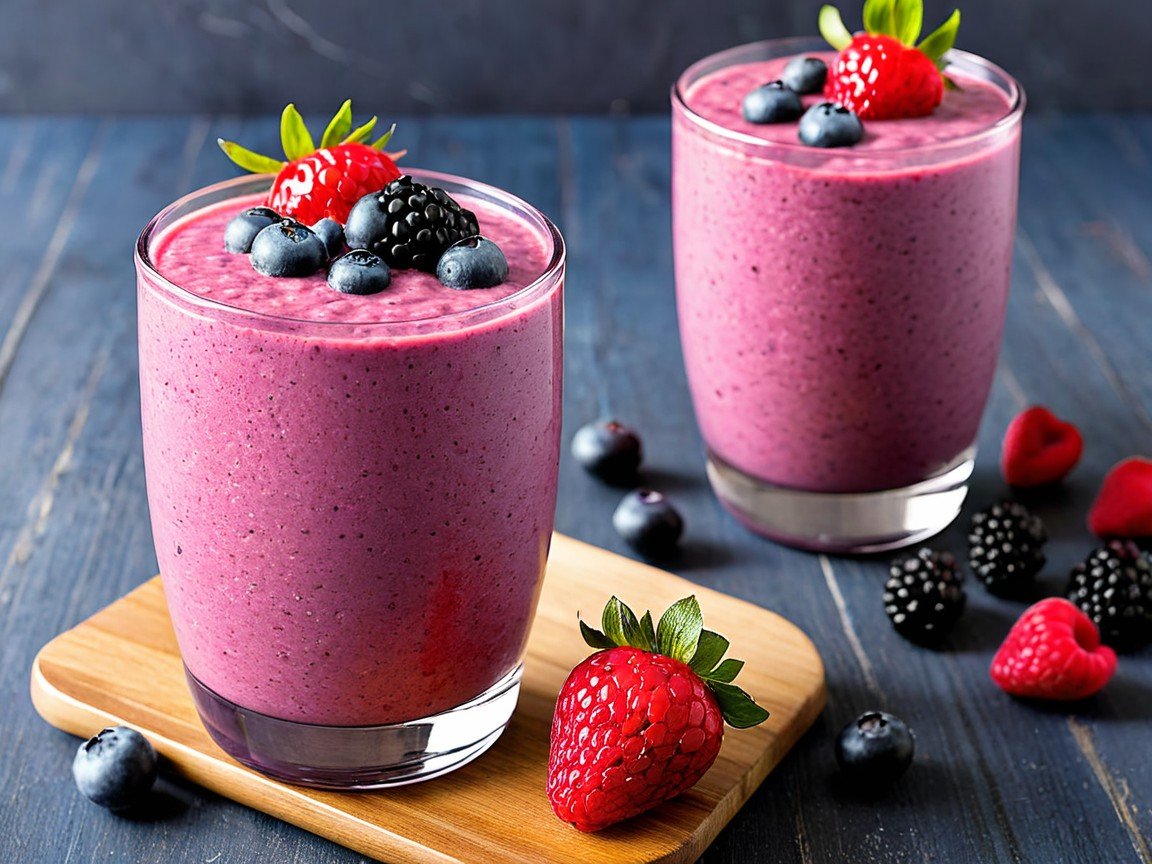 Berry Blast Oatmeal Smoothie
