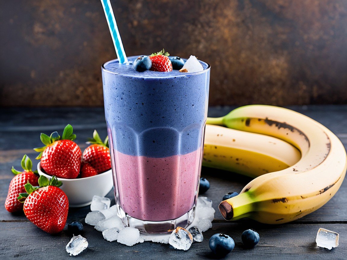 Fat Burning Smoothie Berries and Banana