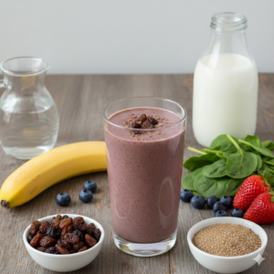 Flaxseed and Raisins Power Smoothie