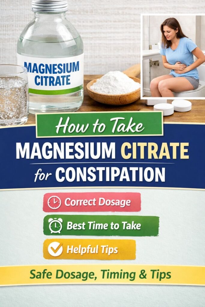 How to Take Magnesium Citrate for Constipation: Safe Dosage, Timing ...