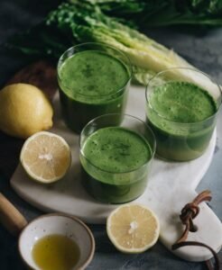 Lemon, Orange, and Lettuce Juice