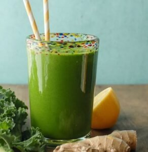 Spicy Green Ginger Zinger Morning Metabolism Boost Smoothie