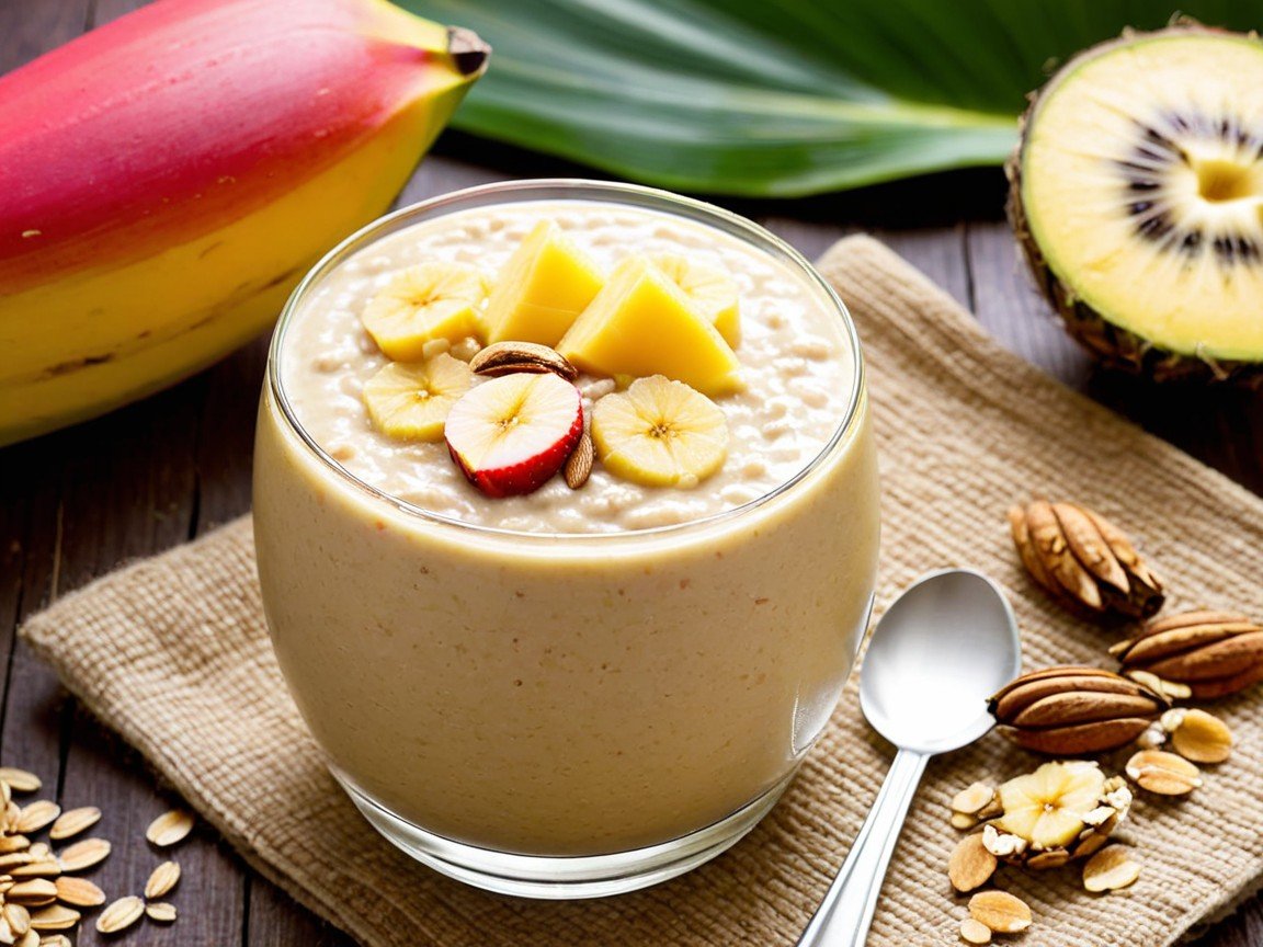 Tropical Oatmeal Smoothie Delight