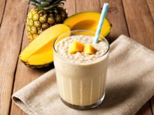 Oatmeal Pineapple and mango shake for weight loss