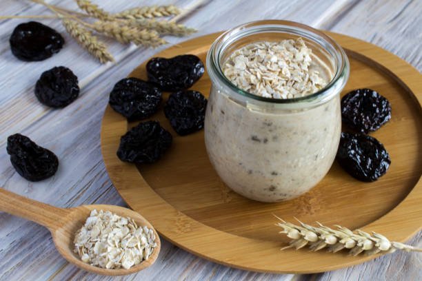 Prune-Infused Overnight Oats for Constipation