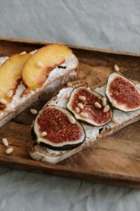 Figs on almond butter toast