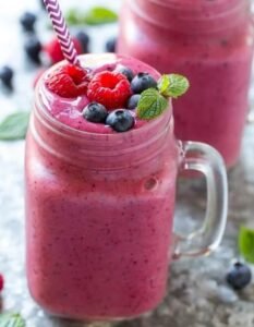 Mixed Berry Smoothie for Constipation