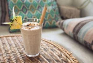 Pineapple almond milk shake