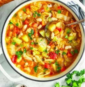 Vegan Cabbage Soup for Constipation