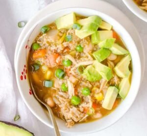 Veggie + Quinoa Chicken Soup for Constipation
