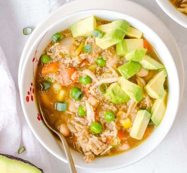 Veggie + Quinoa Chicken Soup for Constipation