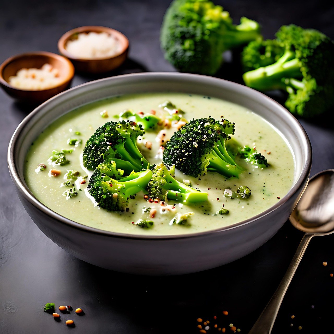 Mushrooms and Broccoli Soup