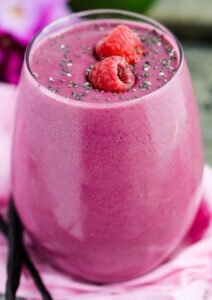 raspberries protein shake