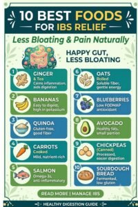 10 Best Foods for IBS Relief Less Bloating & Pain Naturally