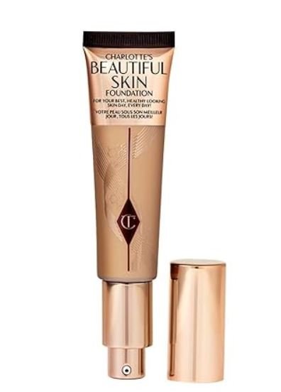 Charlotte Tilbury Beautiful Skin Medium Coverage Hydrating Foundation - Buildable Liquid Makeup for Instant Glow, Plumping Hydration & Lasting Skincare Benefits