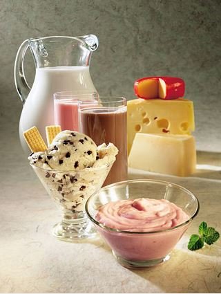 Dairy Products Like Cheese and Ice Cream