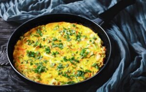Fluffy Zucchini Omelette with Herbs
