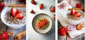 Warm Buckwheat Porridge with Maple and Strawberries