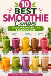 10 Best Smoothie Combos for Energy, Weight Loss & Glowing Skin