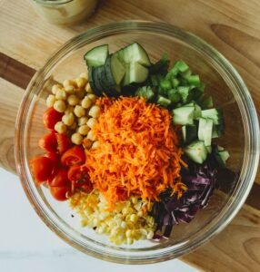 Rainbow Detox Salad with Lemon-Tahini Dressing 