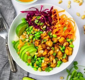 Thai-Inspired Peanut Tofu Bowl