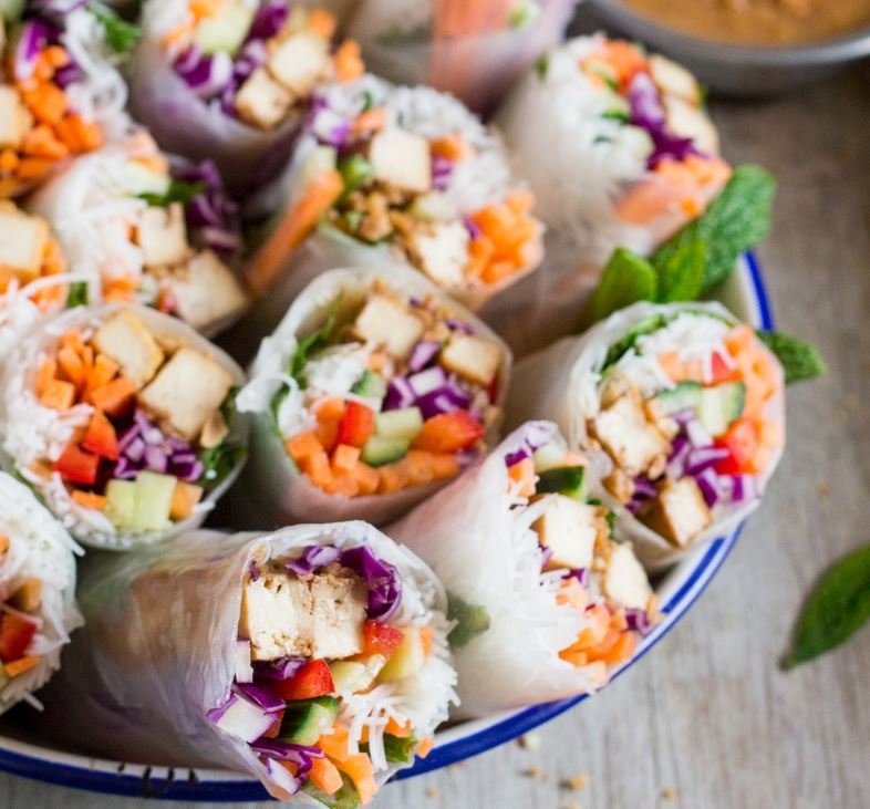 Tofu Rice Paper Rolls