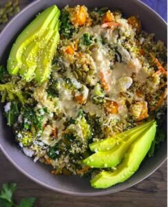 Warm Quinoa & Roasted Veggie Detox Bowl