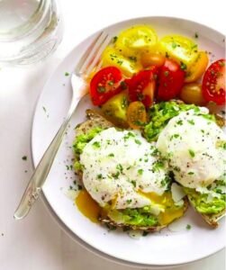 Creamy Avocado Toast with Poached Eggs
