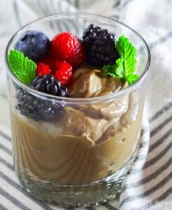 Dark Chocolate Avocado Mousse with Berries