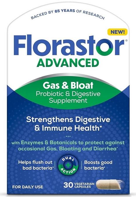 Florastor Advanced Gas and Bloat Probiotic