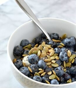 Greek Yogurt Bowl With Berries & Pumpkin Seeds