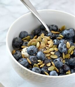 Greek Yogurt Bowl with Pumpkin Seeds & Berries