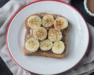 Whole Grain Toast with Almond Butter, Banana, and Cinnamon