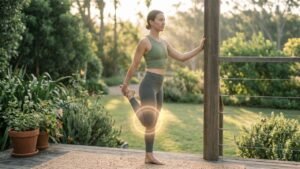 Standing Quad Stretch with Something to Hold